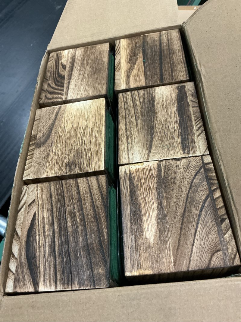 Condition photo showing New/Like New for dandat 6 set wooden boxes for centerpieces 16x4 inch rectangle wooden planter box rustic wood planter with removable plastic liner floral foam blocks for centerpieces home wedding garden decor 6 16x4 inch