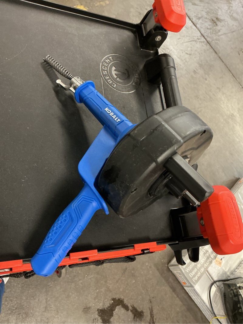 Condition photo showing As Is for kobalt 1/4-in x 25-ft high carbon wire hand auger for sink
