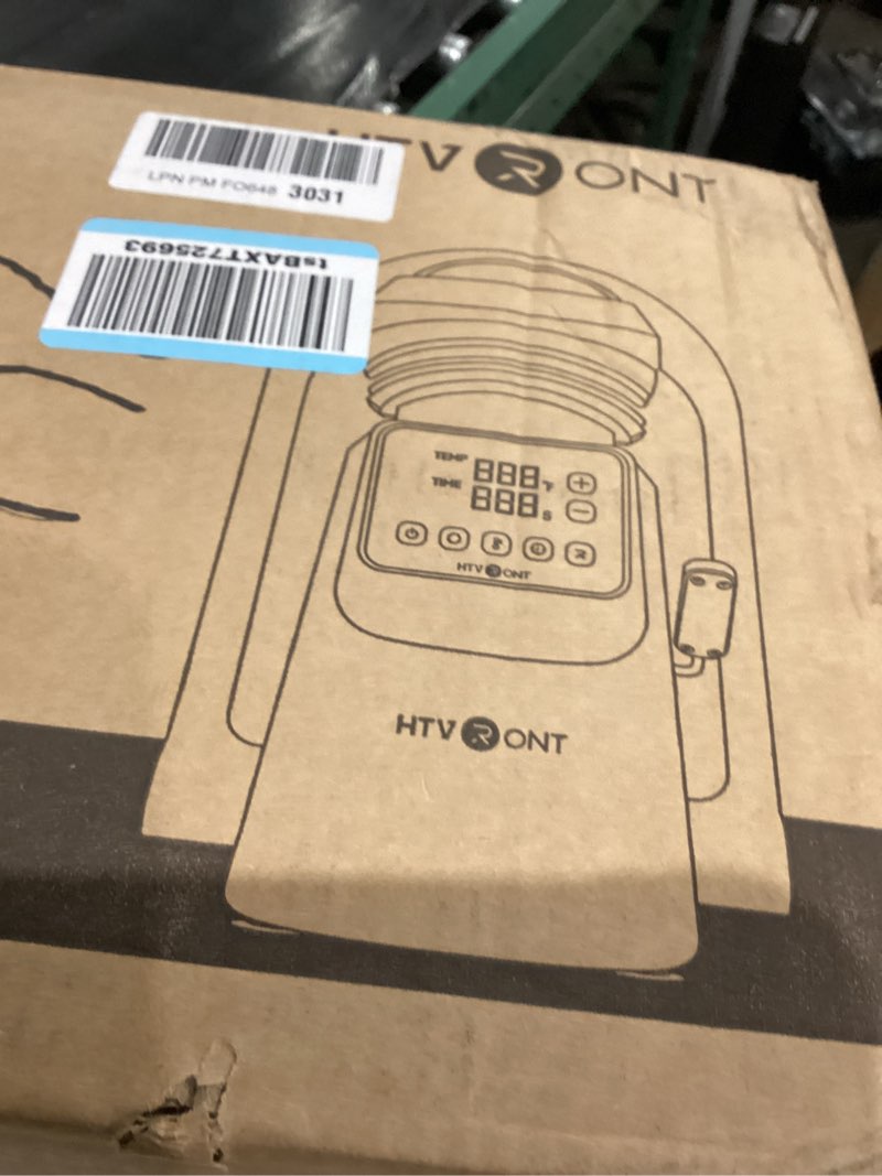 Condition photo showing As Is for HTVRONT Auto Hat Press Machine - Hat Heat Press Machine with Precise Temp&Timer Control, Hat Heat Press Machine for Caps with 2 Platens, Compatible with DTF Film, Embroidery, Sublimation (Blue)