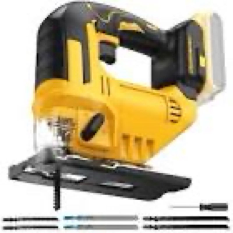 cordless jig saw for dewalt 20v max battery, brushless orbital jigsaw, 0°- 45° bevel cuts, 3 orbital