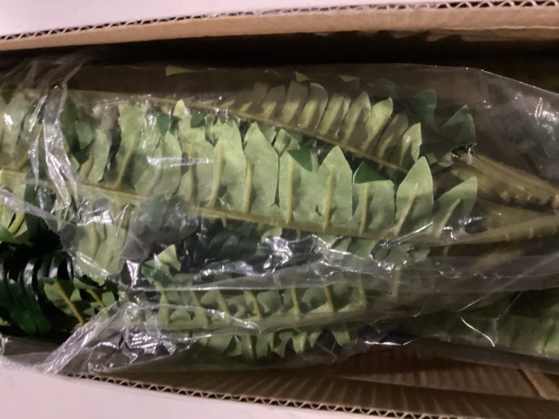 Condition photo showing Good Condition for 45" fake ferns, realistic large artificial bush plants, 2 artificial boston ferns with 59 fronds for outdoors planter indoor home garden porch decor green