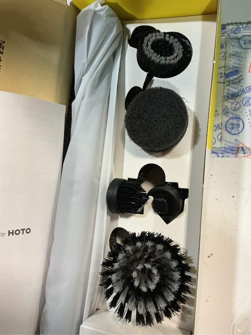 Condition photo showing Good Condition for hoto wand™ cordless spin scrubber, electric rechargeble grout cleaning brush, ipx7 waterproof bathroom scrubber, 12 replaceable brush heads version power scrubber for grout, tiles, corners, crevices
