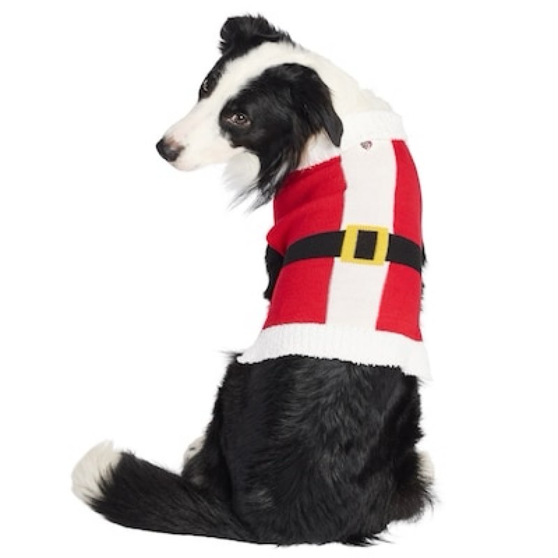 heart & herd red santa dog pet sweater extra large