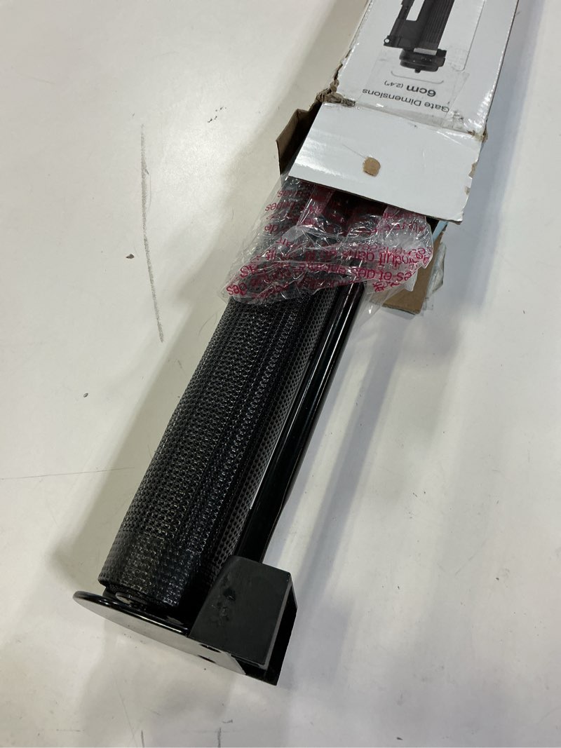 Condition photo showing Good Condition for Retractable Baby Gate Perma Child Safety 33" Tall x 71” Wide, Mesh, for Stairs, Doorways, Dogs, Pets, Indoor, Outdoor, One-Handed Operation, Locking, Easy Install, Hardware Mount, Black Black 33" Tall x 71" Wide