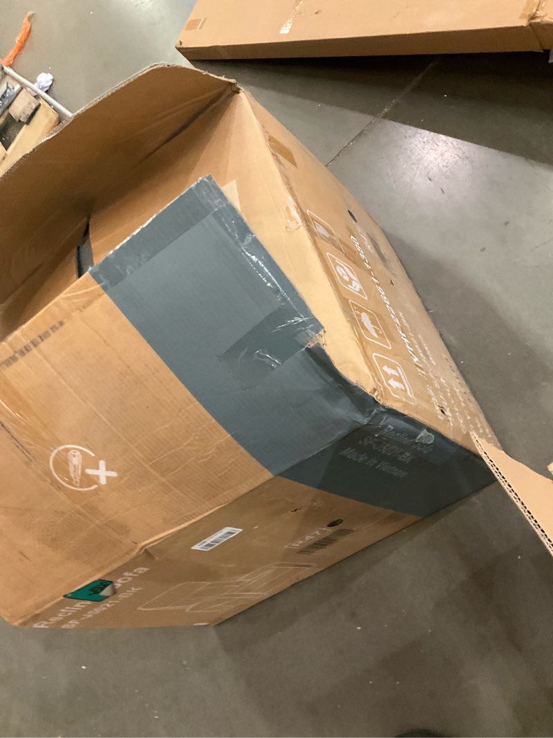 Condition photo showing Good Condition for Sweetcrispy Recliner Chair PU Leather Recliner Sofa No Massage, Home Theater Seating with Lumbar Support, Adjustable Push Back Overstuffed High-Density Sponge Reclining for Living Room, Black Black 34.3"D x 26.7"W x 38.6"H (No Massage)