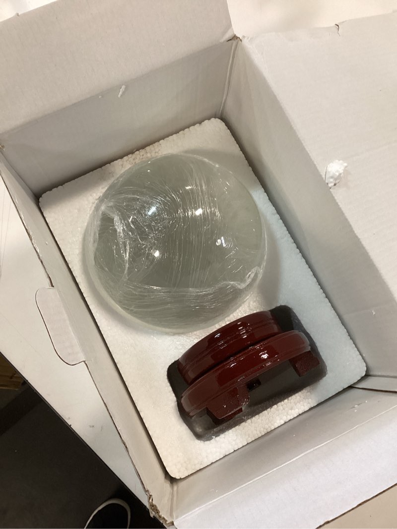 Condition photo showing New/Like New for Amlong Crystal Clear Crystal Ball 150mm (6 inch) Including Wooden Stand