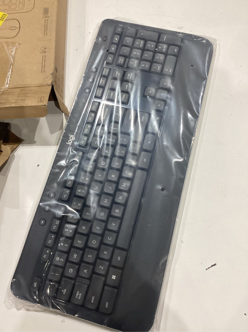 Condition photo showing As Is for item incomplete))))))logitech mk540 advanced wireless keyboard and mouse combo for windows, 2.4 ghz unifying usb-receiver, multimedia hotkeys, 3-year battery life, for pc, laptop 2024 model