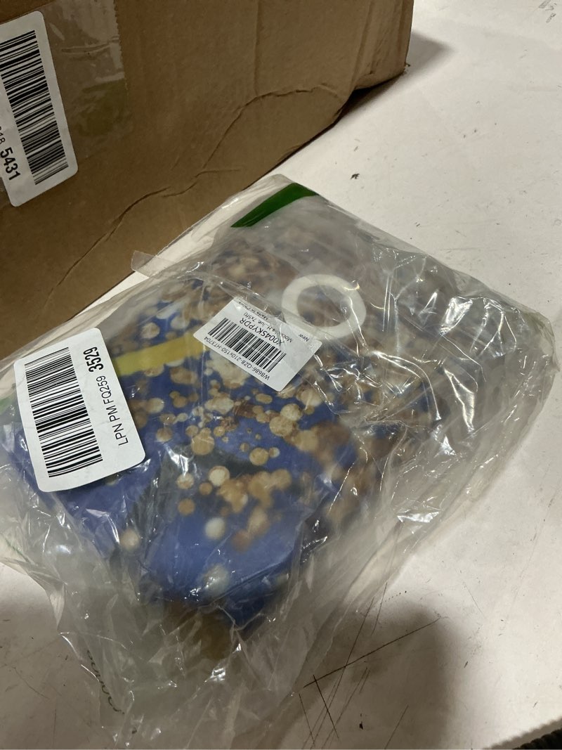 Condition photo showing New/Like New for mocsicka happy birthday banner birthday decorations for men boys navy blue and gold glitter balloon fireworks hbd background banners party decorations indoor outdoor (blue, 7x5ft) blue 7x5ft