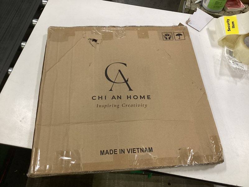 Condition photo showing New/Like New for CHI AN HOME Wicker 23 Inch Jute Wall Decor Baskets, Set of 6 Extra Large Woven Jute Wall Plates, 23",21",15",13",12,10", Decorative Baskets for Wall Arts, Wall Hanging for Bedroom, Living Room, Office Set of 6 - Extra Large