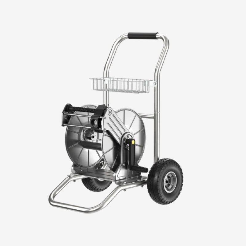 giraffe tools stainless steel garden water hose reel cart with wheels heavy duty 