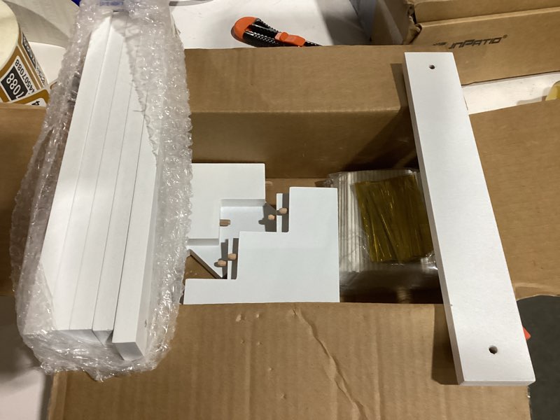 Condition photo showing Good Condition for 2pcs wood cake pop stand 3 tier wood lollipop holder 17 hole sucker display riser with lollipop sticks & gold twist ties for dessert table of wedding baby shower birthday party