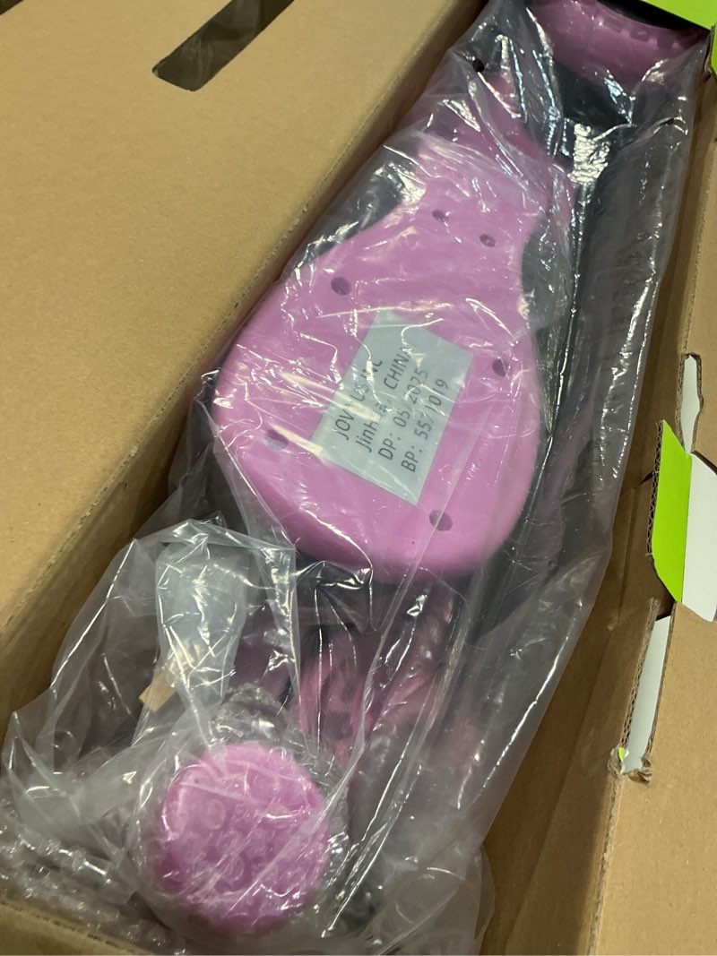 Condition photo showing Good Condition for ZIFFY 2-in-1 Toddler Scooter with Seat, 3 Wheel Scooter for Kids 3-5 6-12, Foldable Light-Up Kid Scooters for Boy Girl 110 Lbs, Anti-Slip Deck, 3 Adjustable Height Handlebar, Kids Riding Toys by JOVA Purple