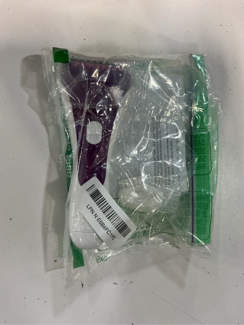 Condition photo showing As Is for remington smooth & silky electric shaver for women, 3-blade battery operated foil shaver and bikini trimmer, shave wet or dry purple 3 blade foil shaver