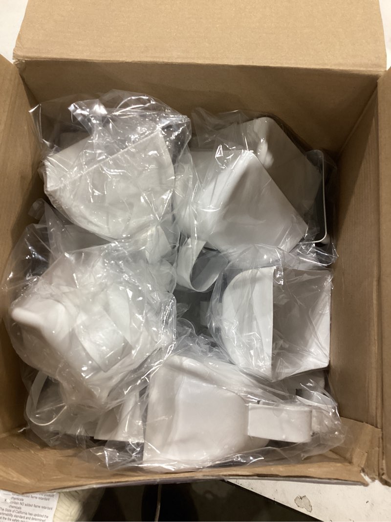 Condition photo showing New/Like New for yeshone 24 pcs metal cowbell with handle cow bells noise makers for sporting events small loud noisemaker cow bell for wedding cheering football games, 3 x 2.8 x 2.5 inch(white)