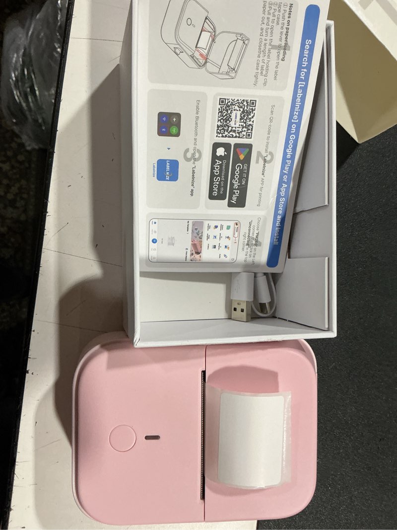 Condition photo showing Good Condition for pm260 label maker machine, 2 inch label maker bluetooth label printer, inkless portable labeler with smart ai app for home, kitchen, school, office organization, pink