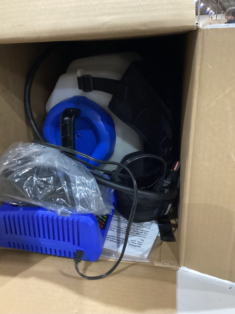 Condition photo showing Good Condition for kobalt 4-gallon 40-volt battery operated plastic backpack sprayer battery and charger included