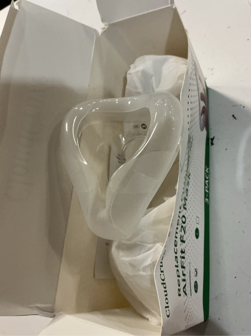 Condition photo showing As Is for replacement cushion for airfit f20 mask medium, 3-pack compatible with original f20 frame, reliable seal & perfect fit for full face mask