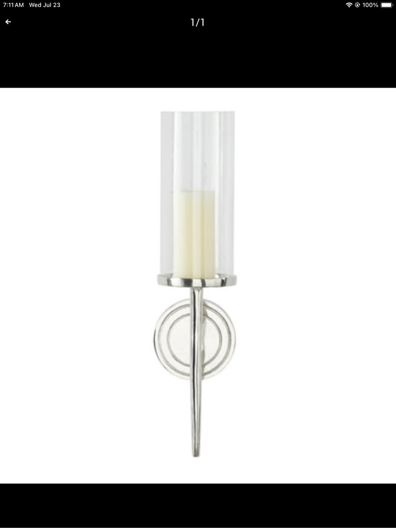 DecMode Silver Aluminum Wall Sconce