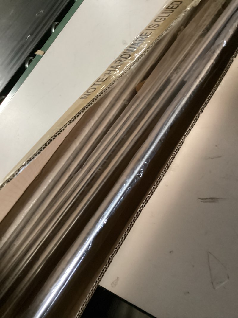 Condition photo showing New/Like New for Room Darkening Wrap Around Double Curtain Rod Set,Extendable Metal Rod Set 1 Inches Front Rod and 5/8 Inches Rod for Window 84-120",Satin Nickel 84-120" Satin Nickel