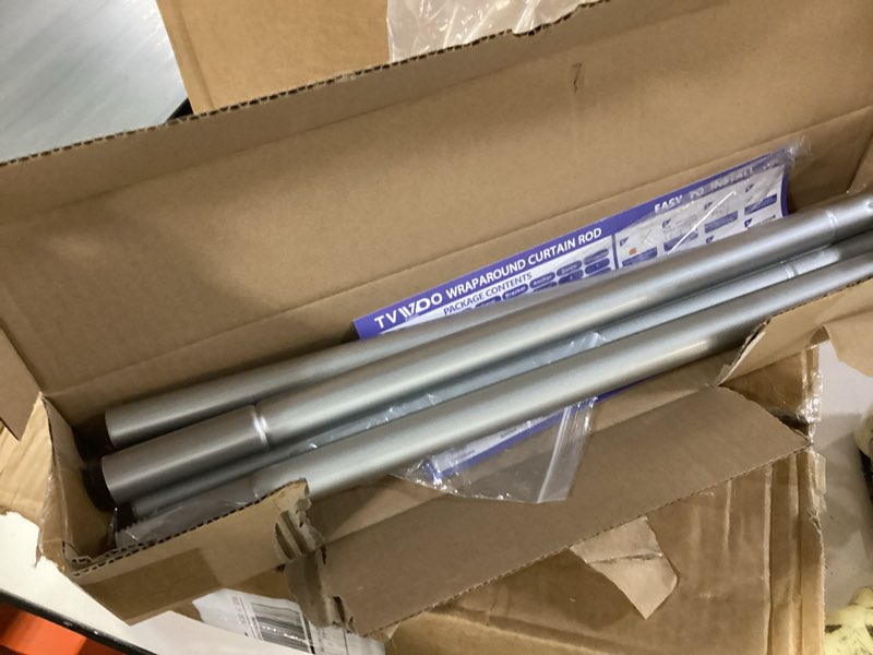 TVWOO Black Decorative Crystal Curtain Rods 18 to 45 Inch:Heavy Duty Adjustable Window Curtains Rods