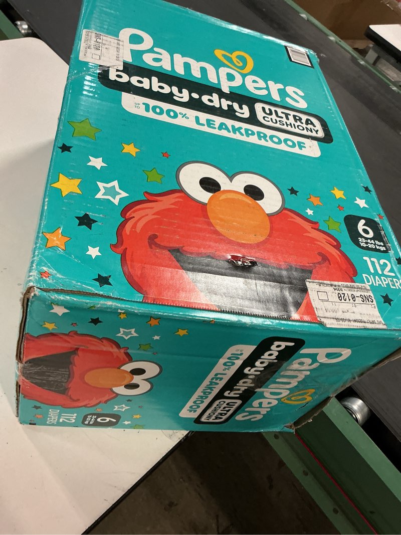 Condition photo showing New/Like New for Pampers Diapers - Baby Dry - Size 6, 112 Count, Absorbent Disposable Infant Diaper (Packaging May Vary) Size 6 112