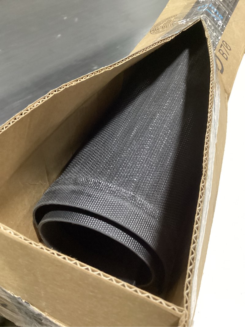 Condition photo showing As Is for Muddy Mat® Mesh Door Mat Heavy-Duty Quick-Dry Floor Mat, Sand & Dirt Trapper for Indoor & Outdoor, Ideal for Entrance, Mudrooms, Patios & Garages, Low-Profile, Non-Slip, Washable– Black 23"x35"x0.4" 23" x 35" Black