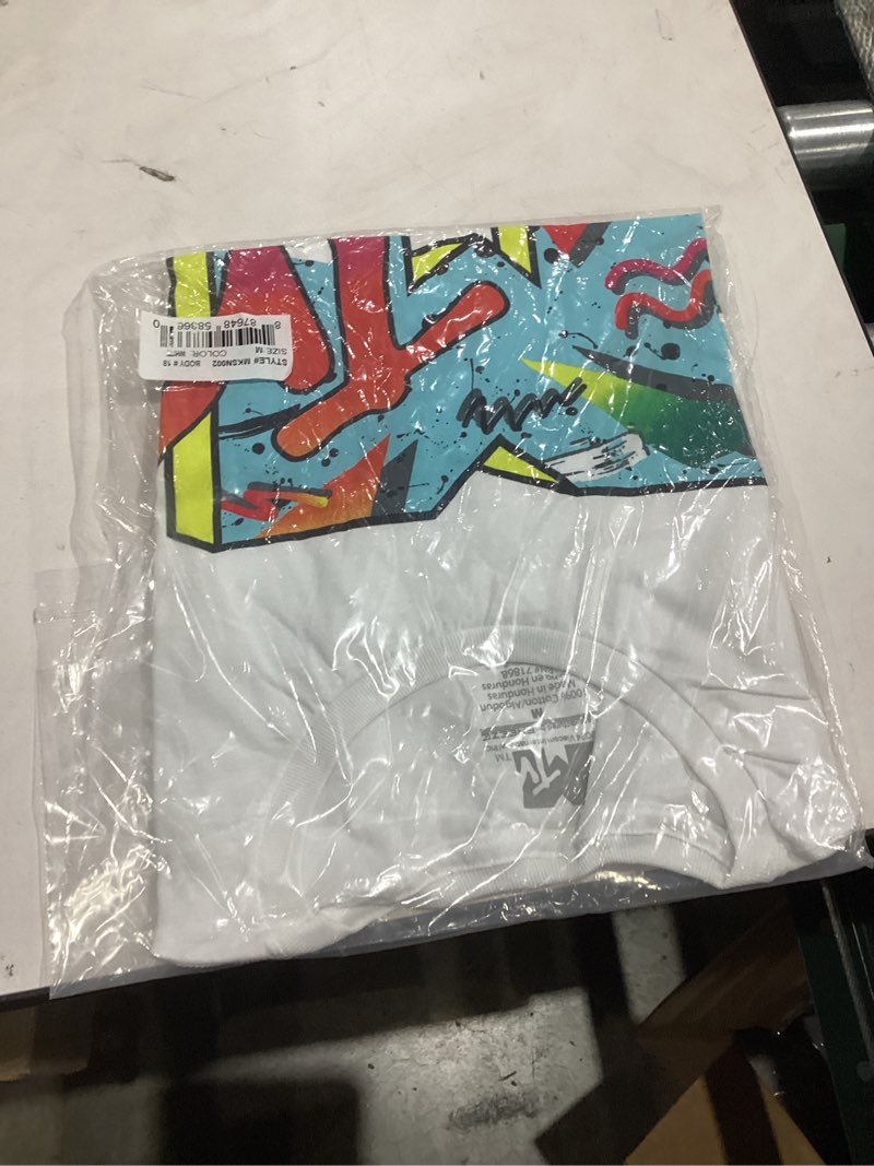 Condition photo showing New/Like New for MTV Mens Retro Logo T-Shirt medium Retro White