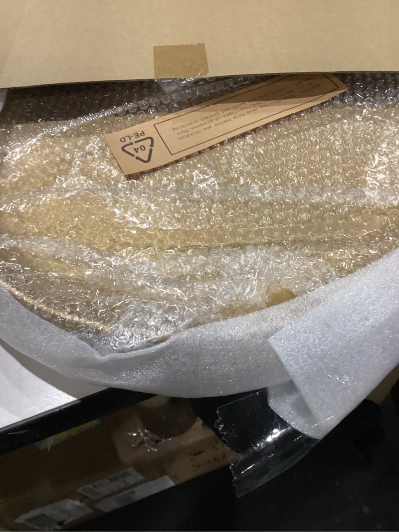 Condition photo showing New/Like New for DN Decoration14 Inch Large Gold Decorative Tray, Round Wooden Trays for Home Decor, Coffee Table Trays Decor for Perfume, Jewelry, Living Room, Table Centerpiece, Bathroom, Ottoman 14" Shiny Gold 14.5"