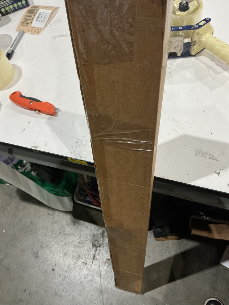 Condition photo showing As Is for lazblinds no tools no drill 1" vinyl mini blinds, cordless blinds for windows, light filtering horizontal window blinds & shades, 33 1/2" w x 64" h, cream