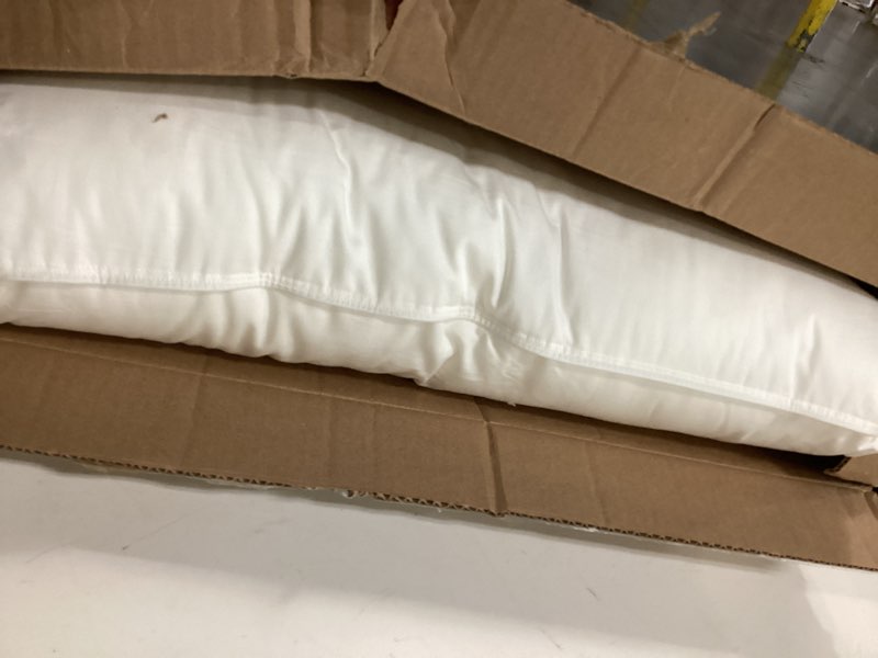 Condition photo showing As Is for premium down alternative pillow, standard, firm/extra firm