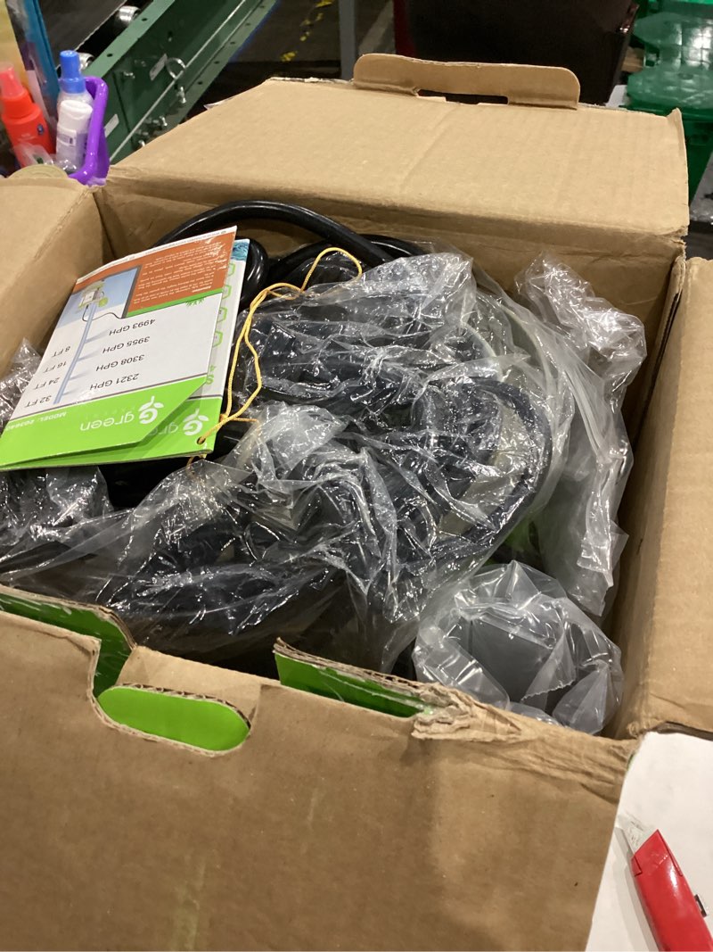 Condition photo showing Good Condition for Green Expert Submersible Sump Pump, 1.5HP 5500GPH Effluent/Sewage Pump for Dirty Water, Auto/Manual Tethered Float, Adjustable Intake Base, 25ft Cord, Solids up to 0.8in, Basement Pit Drainage