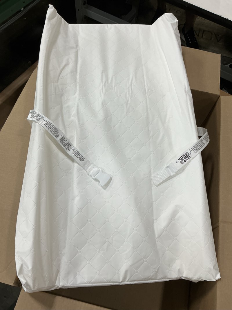 Condition photo showing Good Condition for waterproof baby changing pad, non-slip wipeable diaper changing mat with safety strap 32x16 inch infant diaper change pad suitable for dresser & table waterproof pad - white