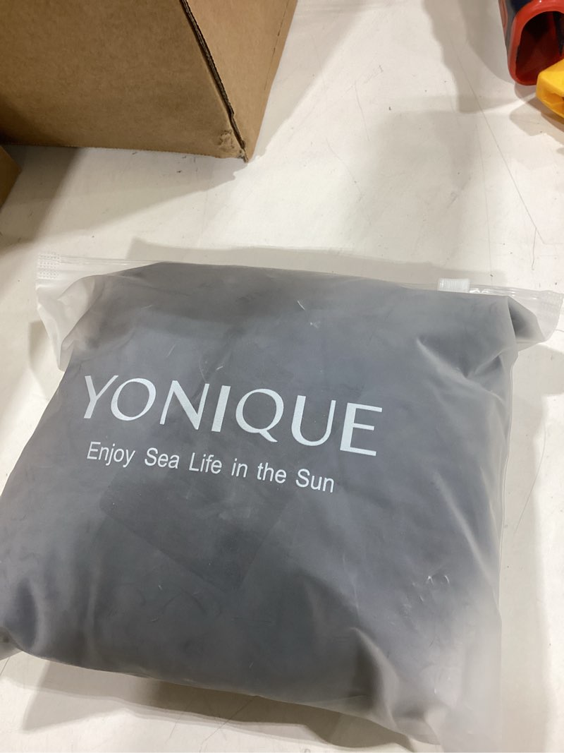 Condition photo showing New/Like New for yonique modest one piece tummy control swimdress - women one shoulder skirted bathing suit 2025 large black