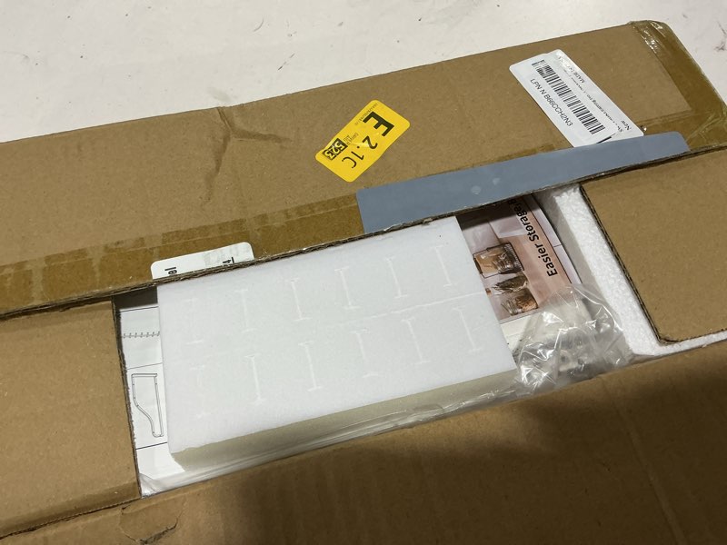 Condition photo showing Good Condition for swtymiki earring holder organizer - jewelry organizer stand with necklace hooks, watch rods, nonwoven drawer, large capacity jewelry display for stud earring bracelet necklace ring, white white-countertop countertop
