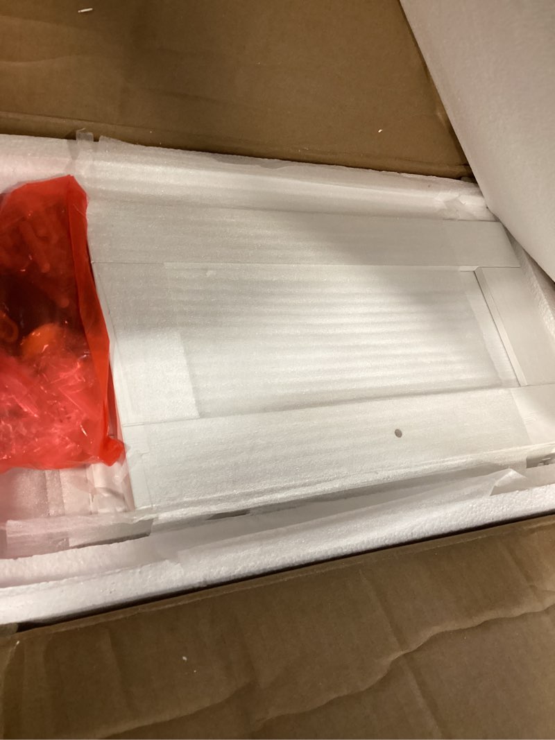 Condition photo showing Good Condition for Small Bathroom Storage Cabinet, Bathroom Organizers and Storage with 2 Doors and Shelves, Floor Cabinet Freestanding with Adjustable Shelf for Small Spaces, White 7.9" D x 14.6" W x 29.5" H