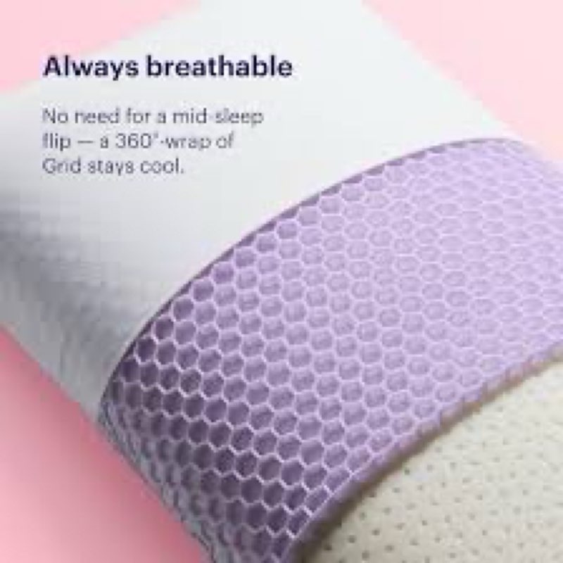 Purple Harmony Pillow - King Tall, Greatest Pillow Ever Invented, 360º Hex Grid & Talalay Latex Core