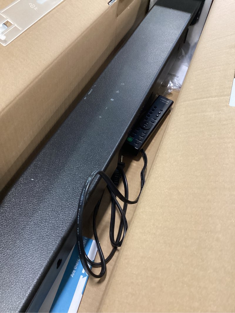 Condition photo showing Good Condition for Sony S100F 2.0ch Soundbar with Bass Reflex Speaker, Integrated Tweeter and Bluetooth, (HTS100F), easy setup, compact, home office use with clear sound black