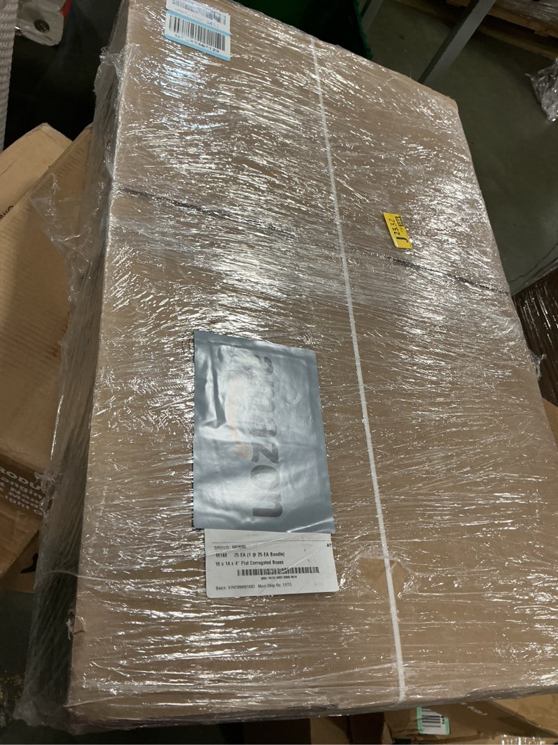 Condition photo showing New/Like New for TAPE LOGIC 16 x 14 x 4Â Corrugated Cardboard Boxes, Flat 16"L x 14"W x 4"H, Pack ofÂ 25Â | Shipping, Packaging, Moving, Storage Box for Home or Business, Strong Wholesale Bulk Boxes