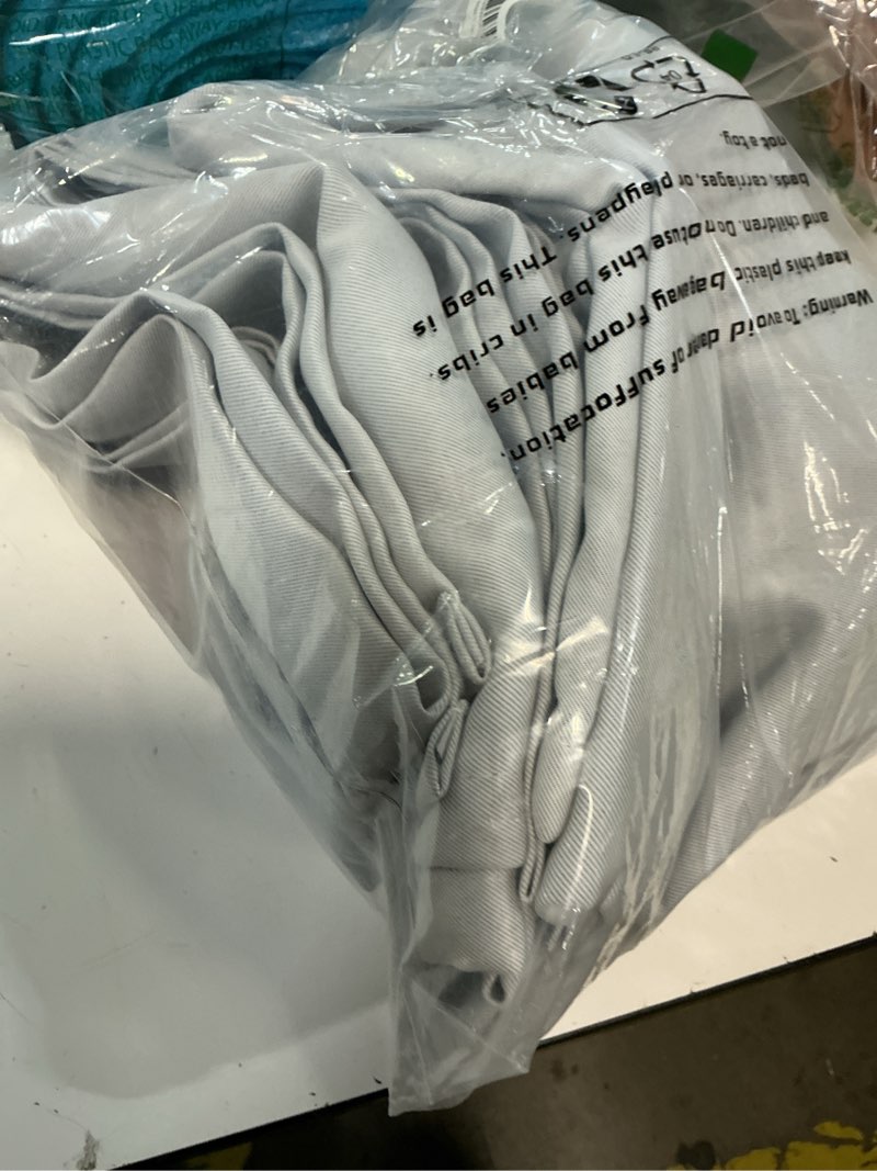 Condition photo showing Good Condition for bgment greyish white short blackout curtains for bedroom, thermal insulated energy efficiency noise reducing grommet curtains 45 inch length with liner for small window 2 panels each 52 inch wide greyish white 52"w x 45"l (pack of 2)