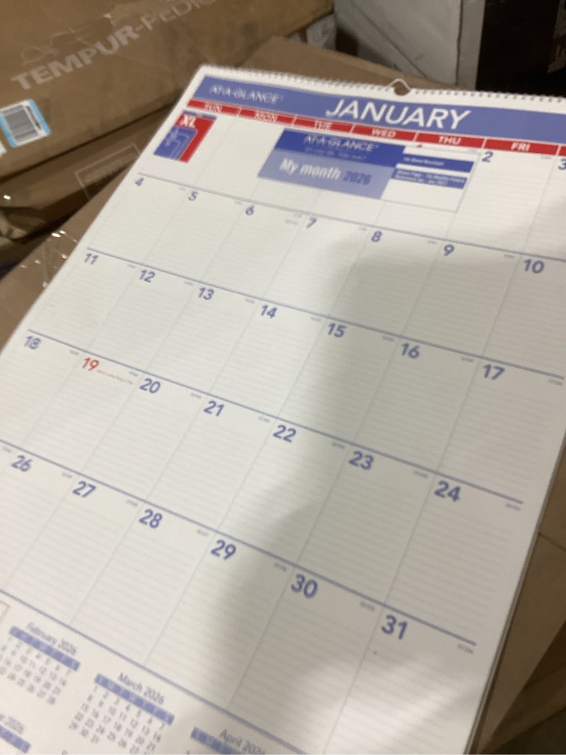Condition photo showing Good Condition for AT-A-GLANCE 2026 Wall Calendar, 20" x 30", Extra Large (PM42826) 2026 New Edition 20"W x 30"H