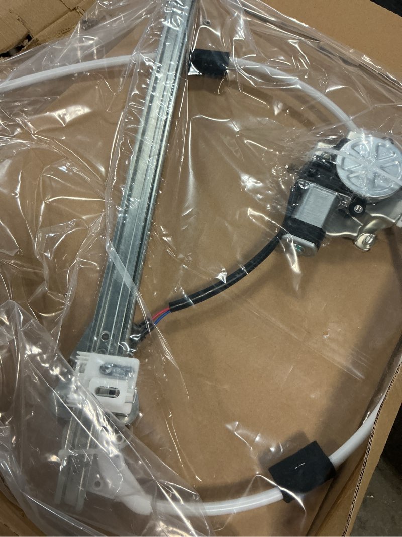 Condition photo showing New/Like New for rear left driver side power window regulator with motor compatible with 2002 2003 2004 2005 jeep liberty kj, 2006 2007 jeep liberty kj ball stud style, 748-569 rear driver side