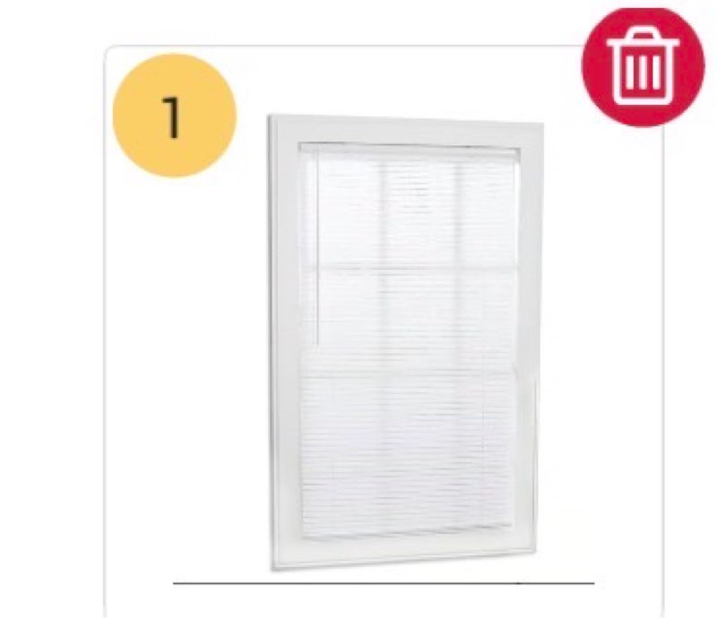Room Darkening 1-in Slat Width 27-in x 64-in Cordless White Vinyl Room Darkening Mini Blinds