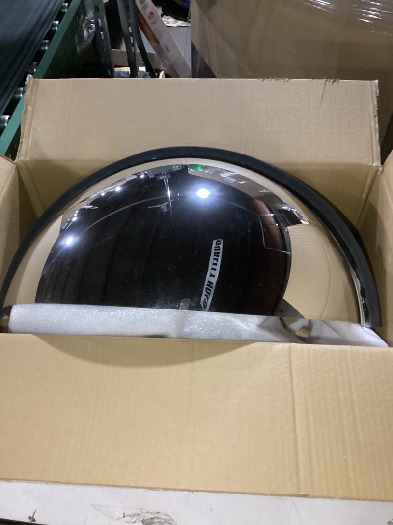 Condition photo showing Good Condition for 24\" Acrylic Half Dome Convex Traffic Safety Mirror – 180 Degree Driveway & Warehouse Blind Spot Secu