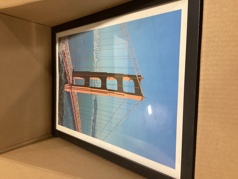 Condition photo showing Good Condition for pealsn 12x18 picture frame black, poster frame for wall mounting display horizontally or vertically hanging, 1 pack black 12x18