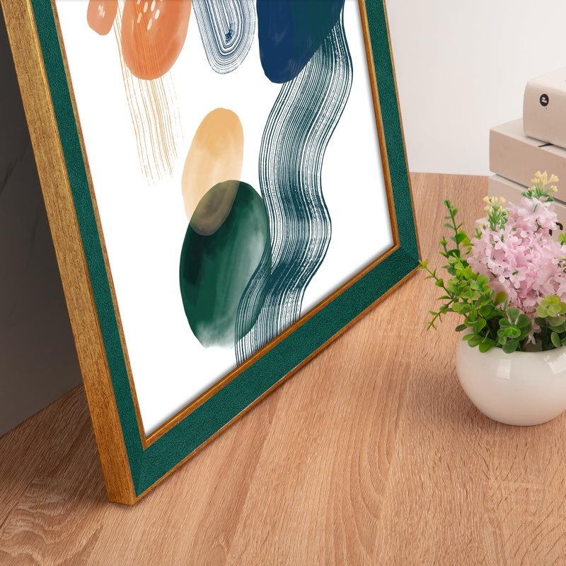 euwazram suede 14x22 frame - single frame, christmas elegant green 14 x 22 poster frame with mat for