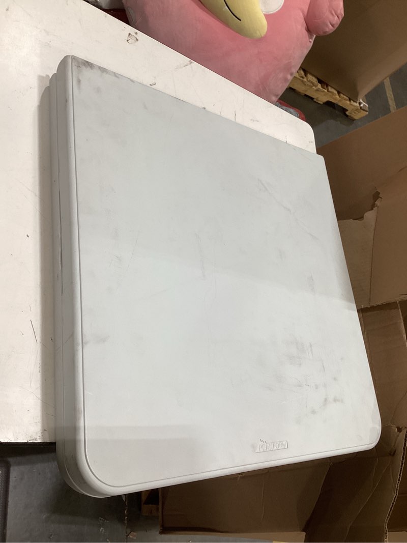 Condition photo showing Good Condition for peakform 4' adjustable height folding table off-white