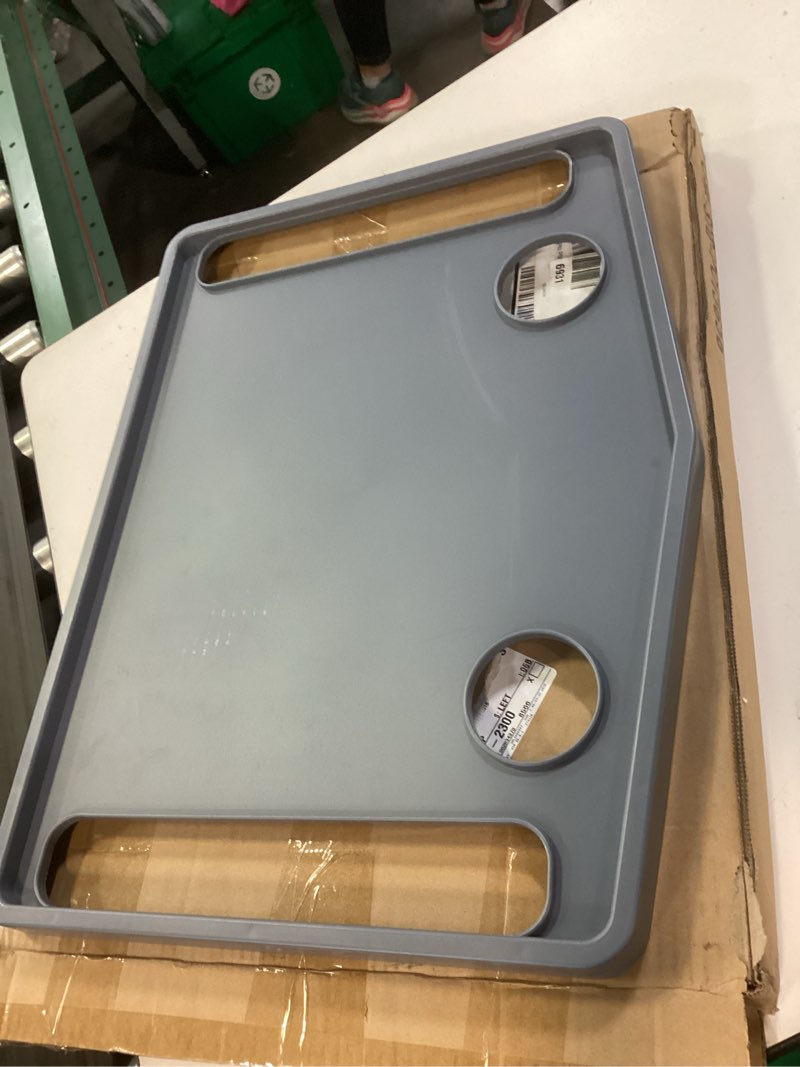Condition photo showing Good Condition for walker tray table with 2 cup holders - universal trays for standard folding walkers - home mobility accessories by bluestone (gray)