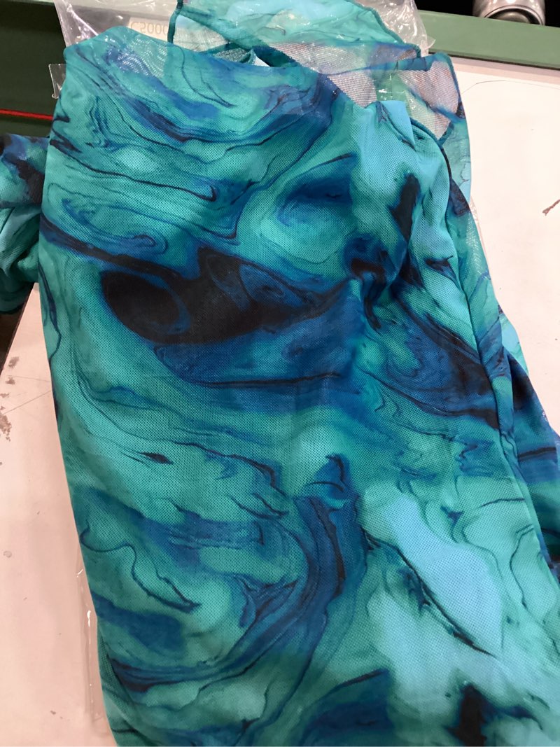 Condition photo showing New/Like New for dresstells women formal wedding guest long cocktail party one shoulder mesh ruched bodycon maxi ruffle slit dress ink floral medium