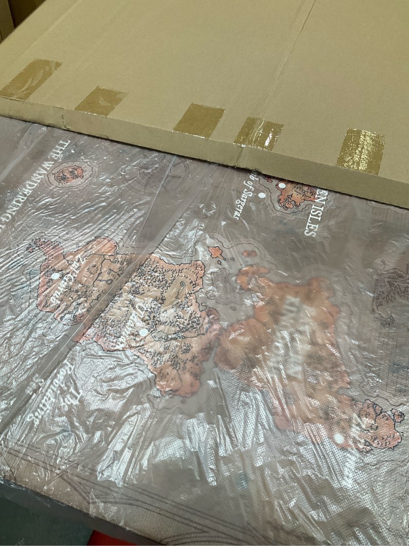 Condition photo showing Good Condition for mgsbcxn of warcraft map canvas wall art framed poster prints retro azeroth game picture artwork wrath of the lich king wall decor home living room bedroom boys room decoration warcraft map - 28x40 world of warcraft map 40"l x 28"w