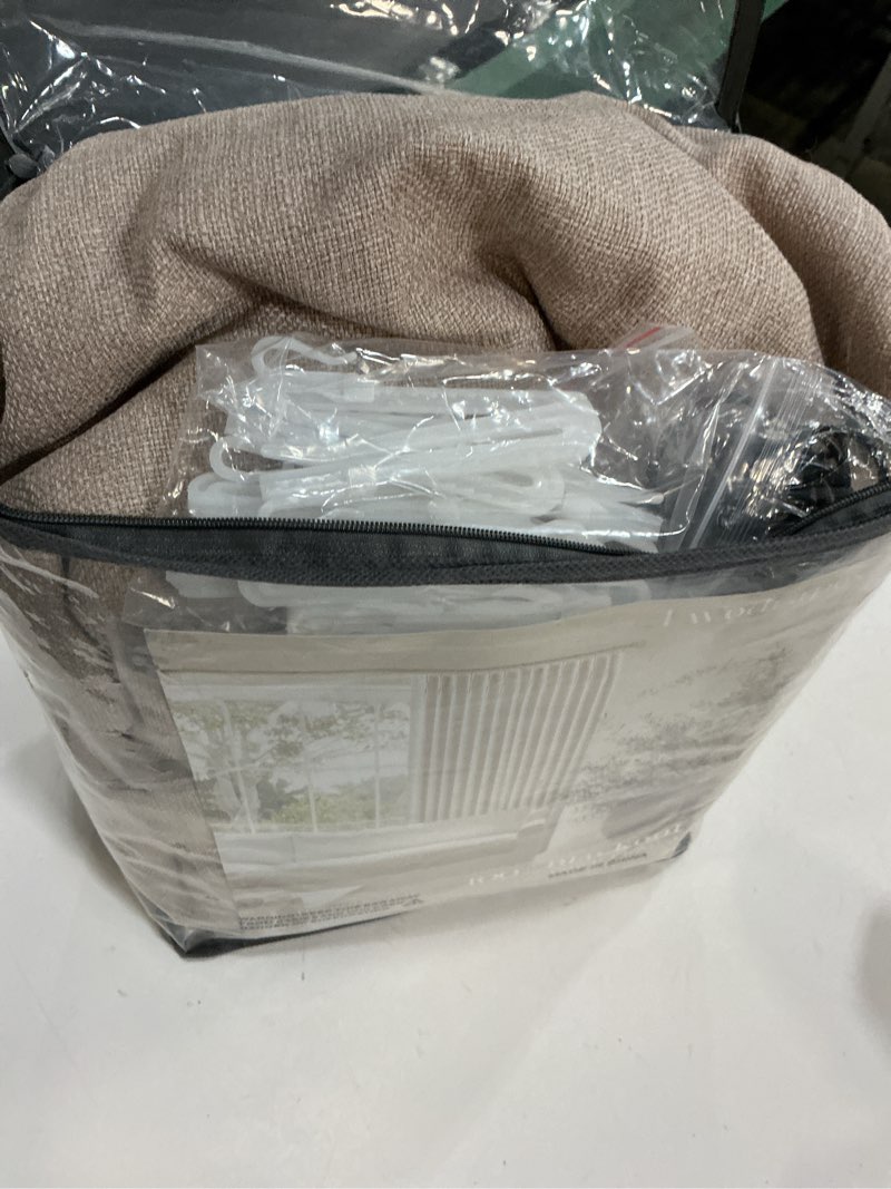 Condition photo showing Good Condition for 70 inch extra wide blackout curtain 90 inches long for living room pinch pleated thick linen thermal insulated drapes back tab burlywood birch 100% black out curtain for bedroom large window 1 panel burlywood birch 70"w x 90"l (pack of 1)